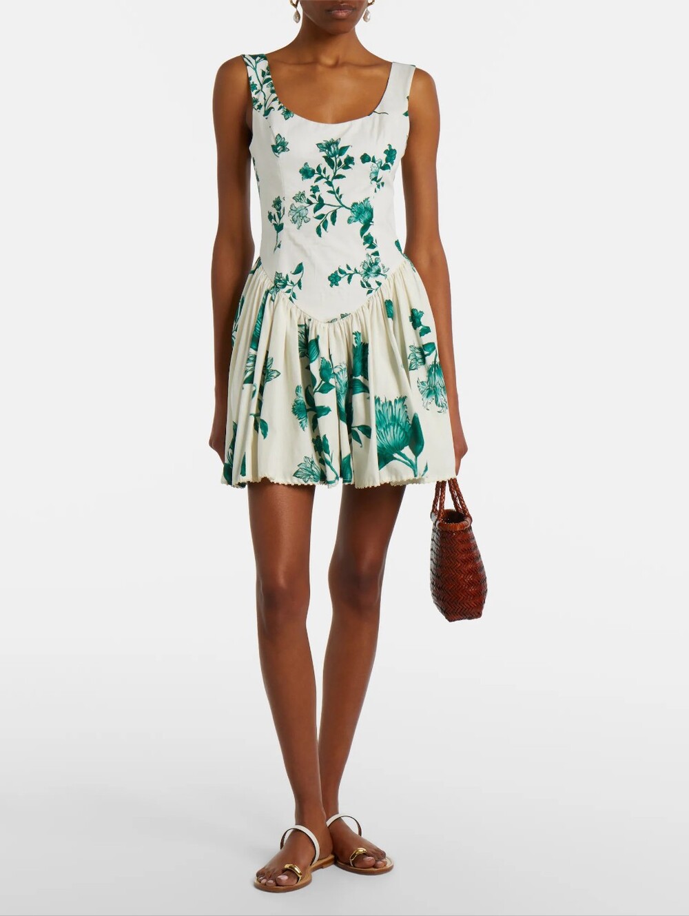 Agua by Agua Bendita Pluma floral cotton minidress